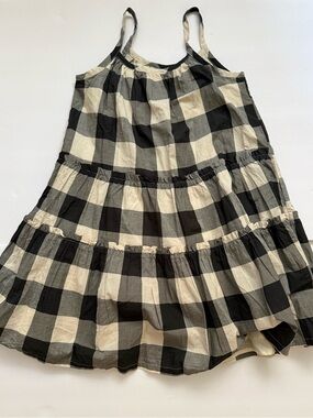 Gap Kids Gingham Tiered Cotton Dress Size M 8-9